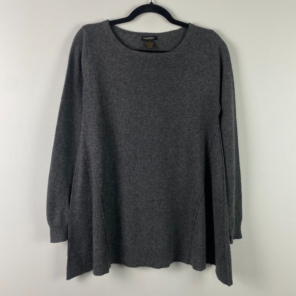 Philosophy Dane Lewis 100% Cashmere Tunic Sweater Size Medium Gray